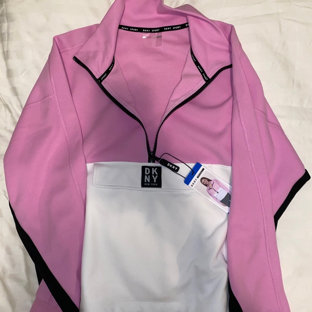 DKNY LOGO Women Pink Sport Sweater